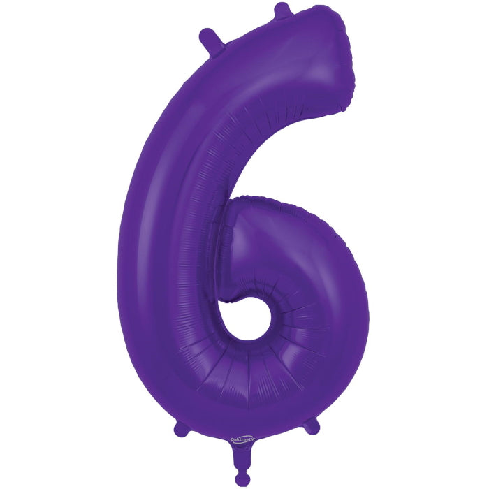 6 number digit six isolated Purple number 6 '00-'01 Mark Borthwick