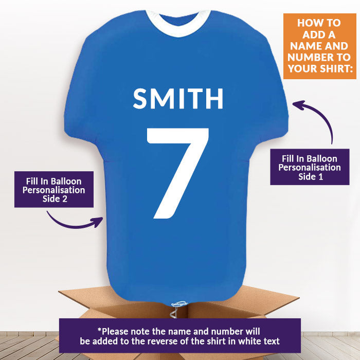Blue Football Shirt Balloon Bouquet