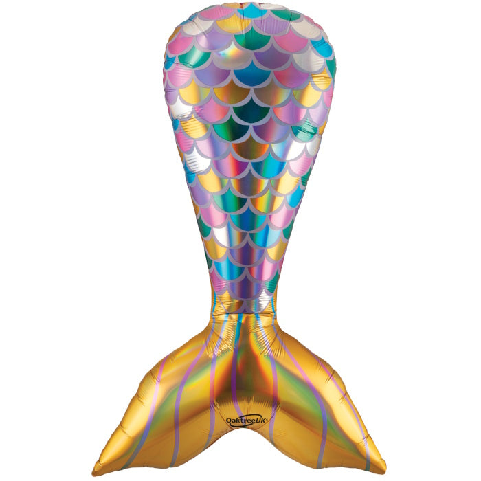 Iridescent Mermaid Tail Foil Balloon 37 inches | Party Save Smile