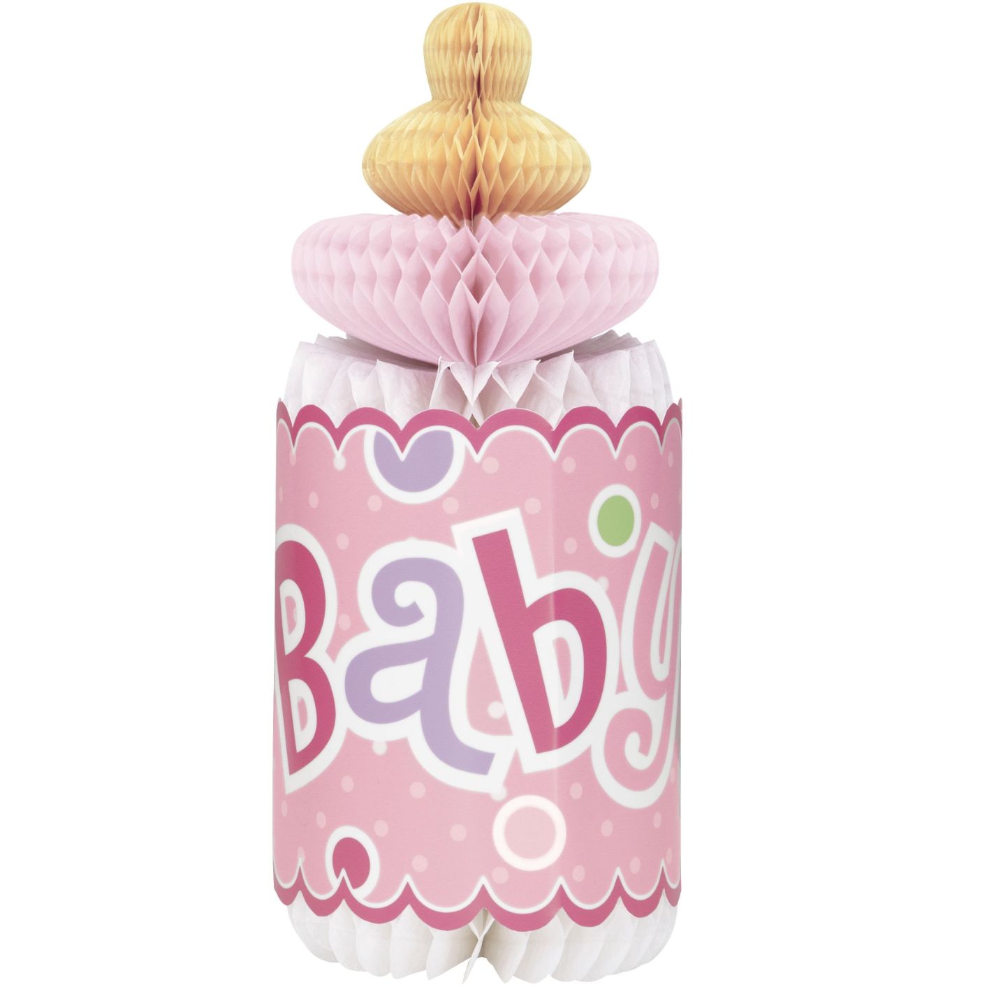 Pink Bottle Baby Shower Centrepiece 30cm | Party Save Smile