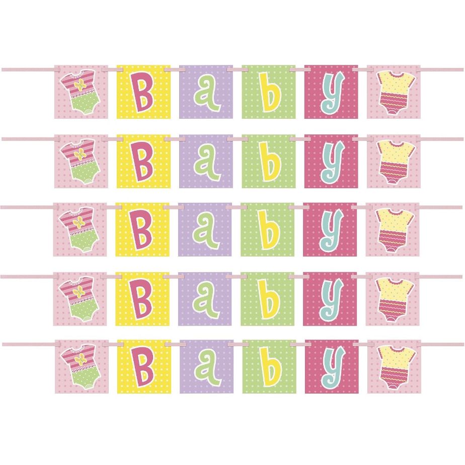 Pink Baby Shower Banner Decoration | Party Save Smile