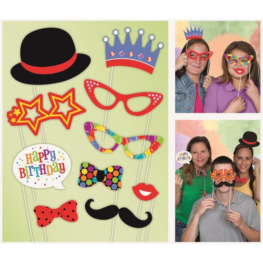 Confetti Birthday Photo Booth Party Props | Party Save Smile