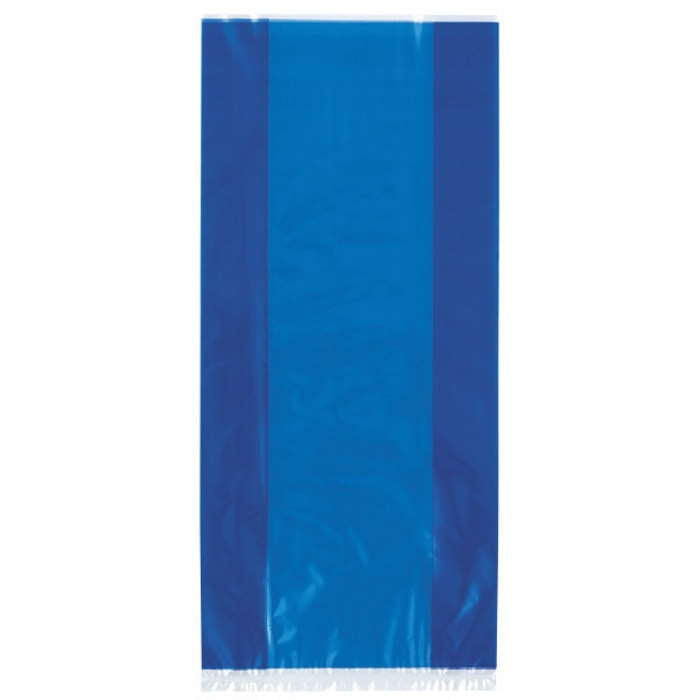 Dark Blue Cello Party Bags with Ties 30 Pack | Party Save Smile