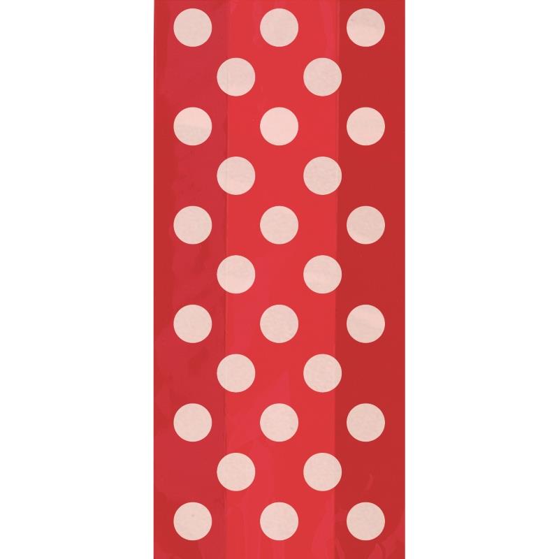 Red Cello Bags - Polka Dot Pack of 20 | Party Save Smile