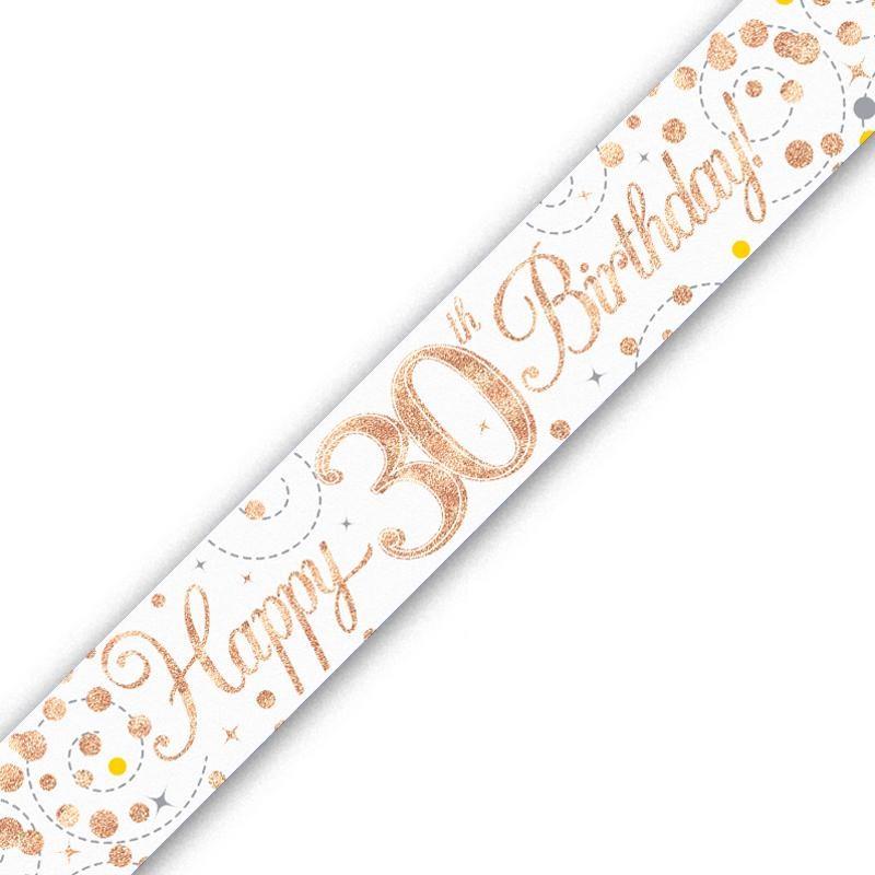 Rose Gold Fizz 30th Birthday Party Pack & Decoration Kit