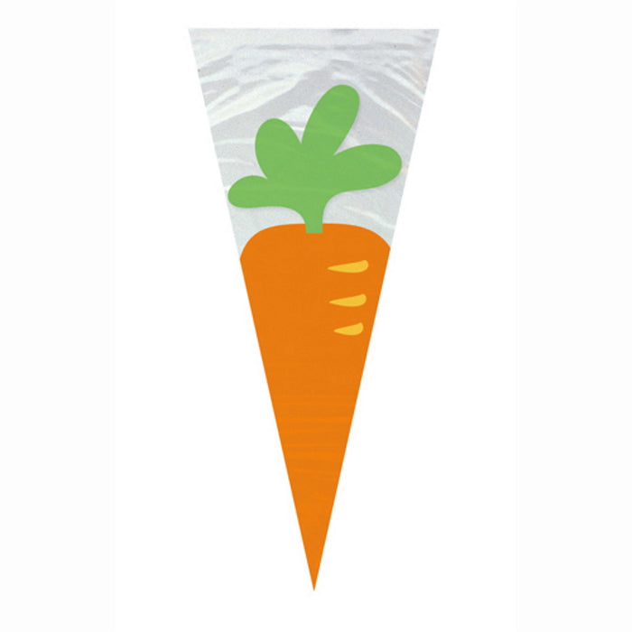 Carrot Cellophane Party Cello Bags Pack of 20 | Party Save Smile