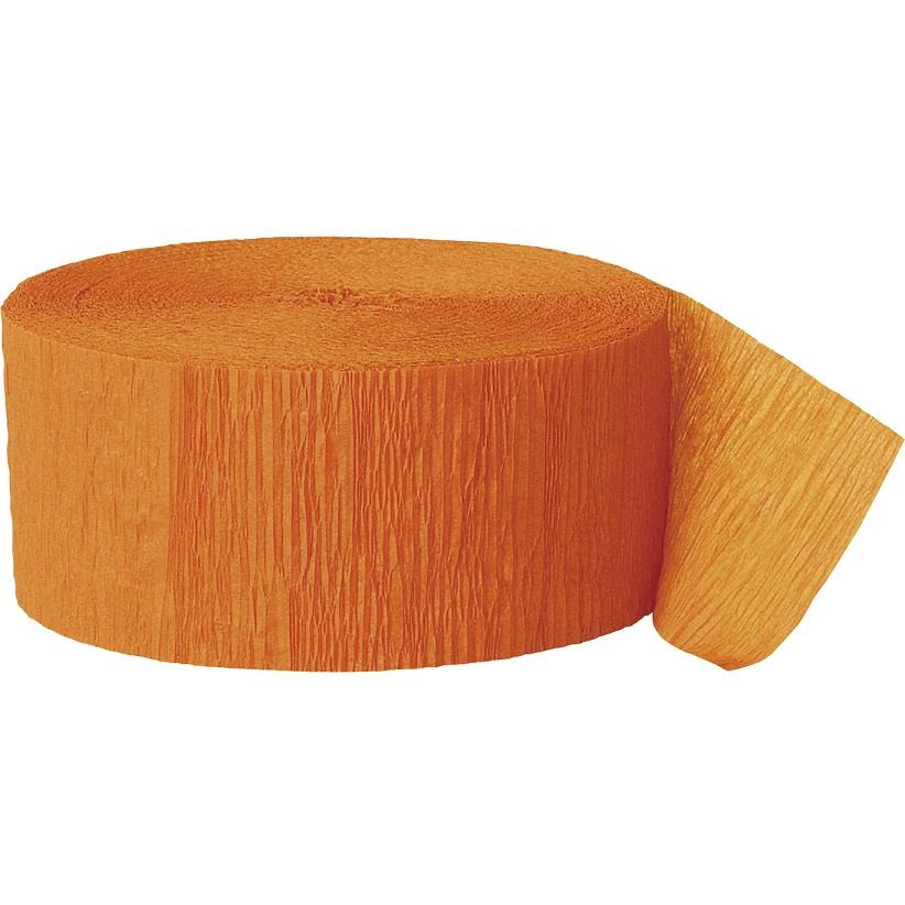 Orange Crepe Paper Streamers: Paper Crepe Streamers 24 metres | Party Save Smile