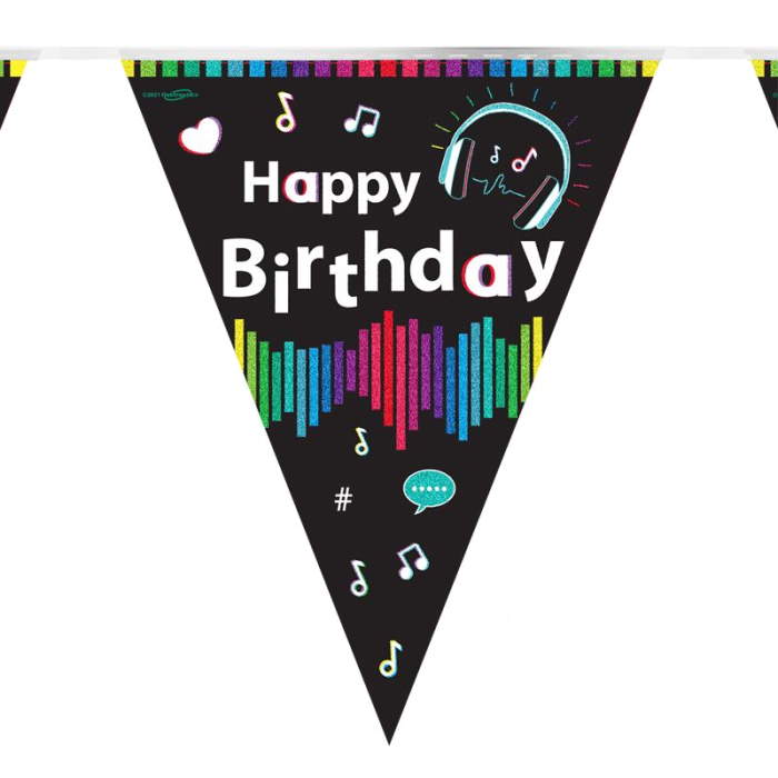 Bunting for Birthday - Music & Headphones | Party Save Smile