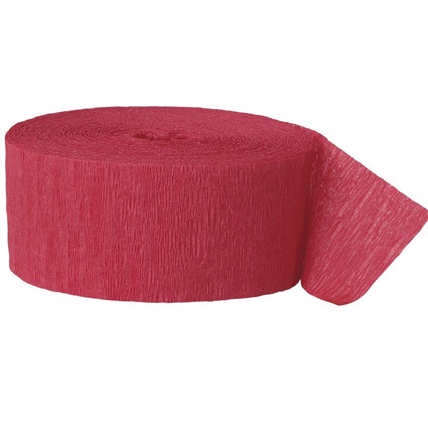 Red Crepe Paper Streamers: Paper Crepe Streamers 24 metres | Party Save Smile