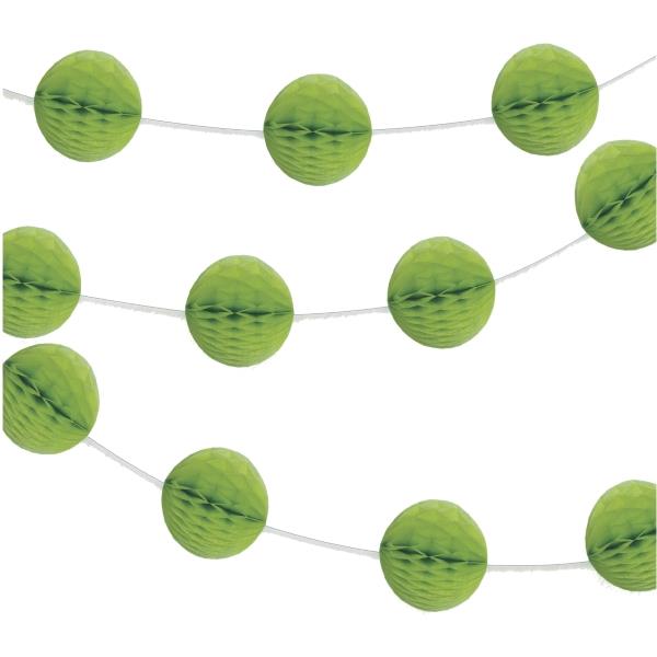 Lime Green Mini Honeycomb Garland Party Hanging Decorations | Party Save Smile