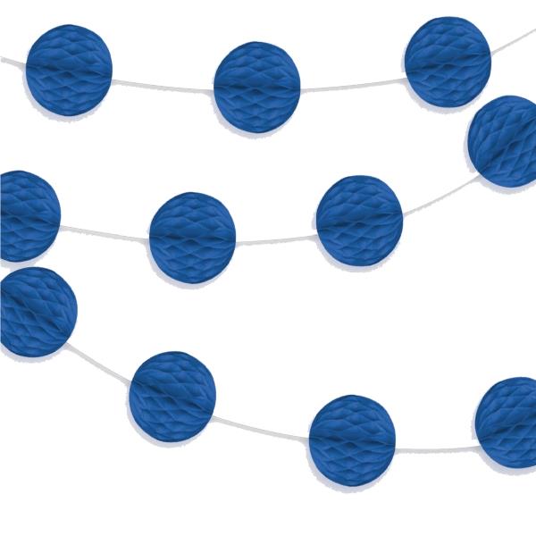 Royal Blue Mini Honeycomb Garland Party Hanging Decorations | Party Save Smile