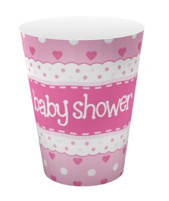 Pink Baby Shower Cups Pack of 8 | Party Save Smile
