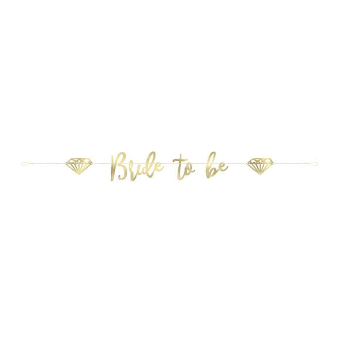 Gold Bride to Be Banner 1.8 Metres | Party Save Smile