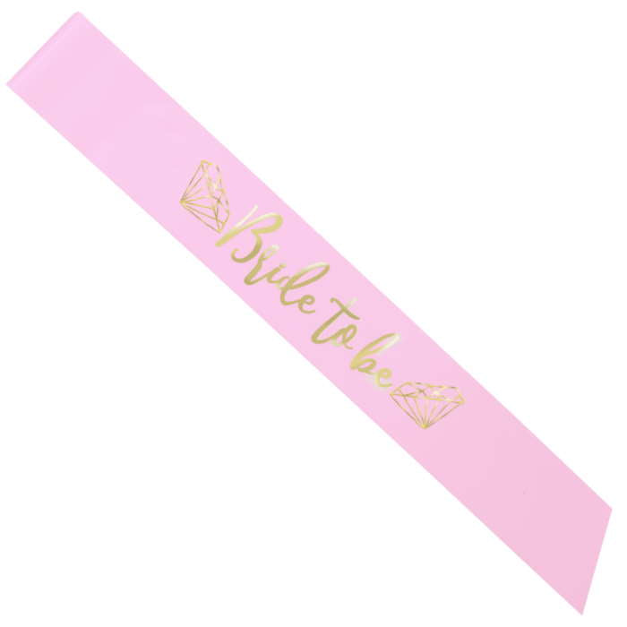 Pink and Gold Bride to Be Sash | Party Save Smile