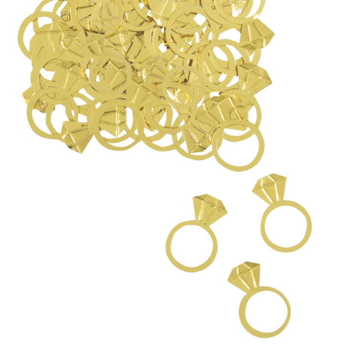Large Gold Ring Confetti Decoration 14 Grams | Party Save Smile