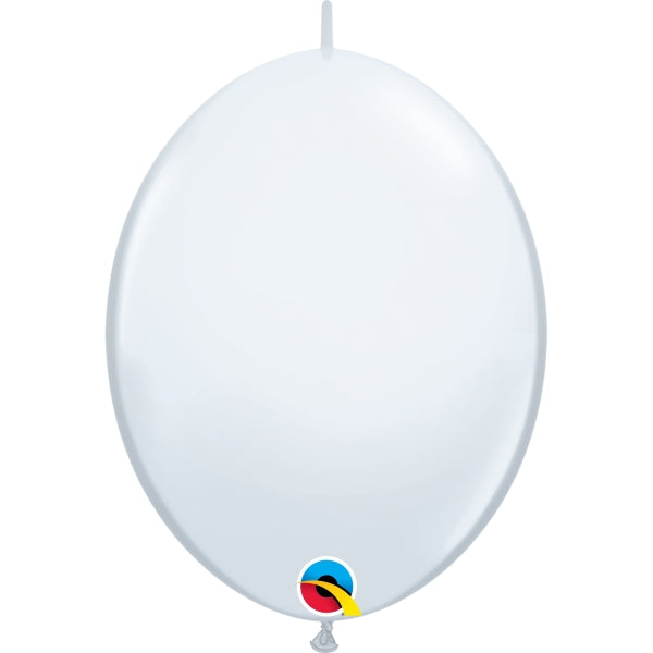 Quick Link Balloons - White Qualatex 12 inch | Party Save Smile