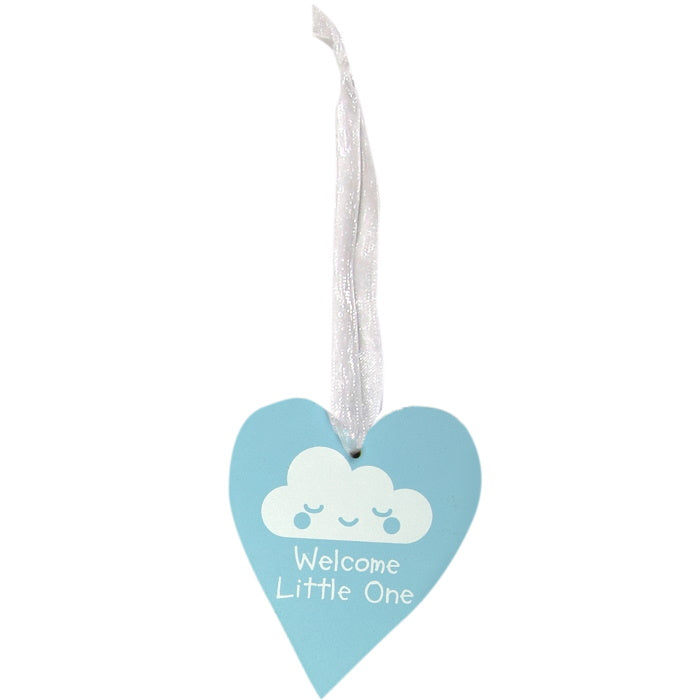 Baby Boy Wooden Heart Hanging Decoration | Party Save Smile