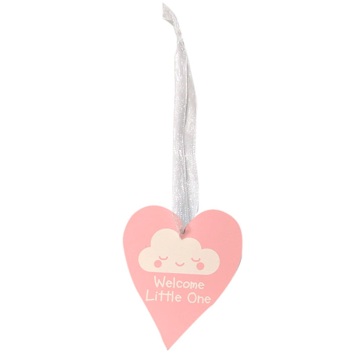 Baby Girl Wooden Heart Hanging Decorations | Party Save Smile