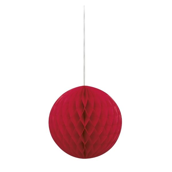 Red Honeycomb Ball Party Hanging Decorations | Party Save Smile