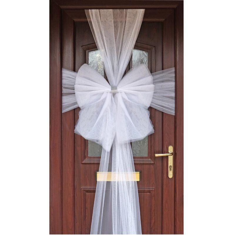 White Christmas Door Bow: Christmas Door Decoration | Party Save Smile