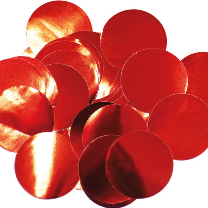 25mm Metallic Red Foil Confetti 14 grams | Party Save Smile