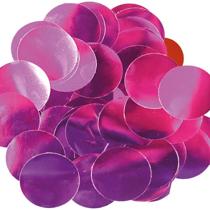 25mm Metallic Hot Pink Confetti 14 grams | Party Save Smile