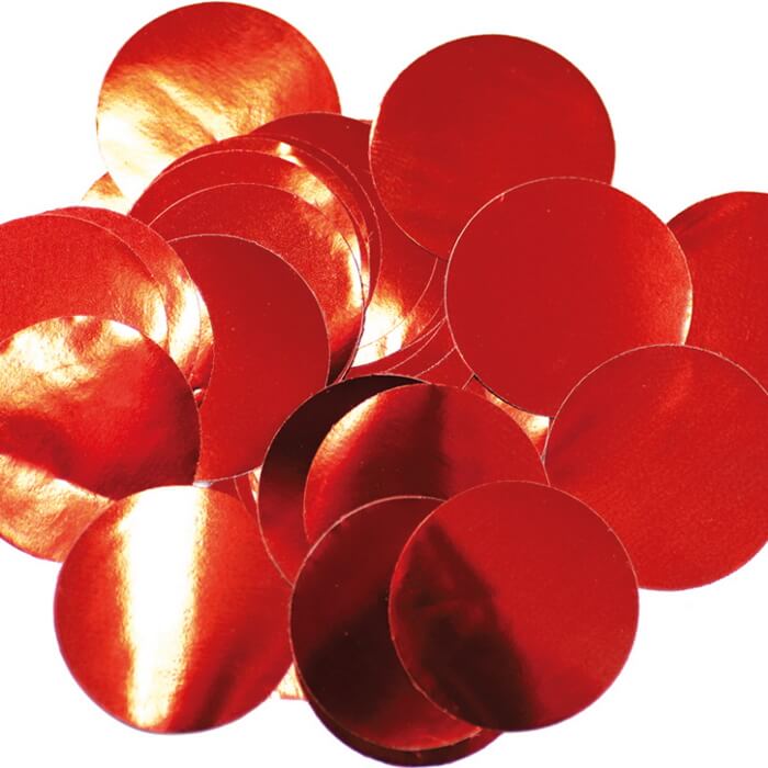 10mm Red Metallic Table Confetti 50 grams | Party Save Smile