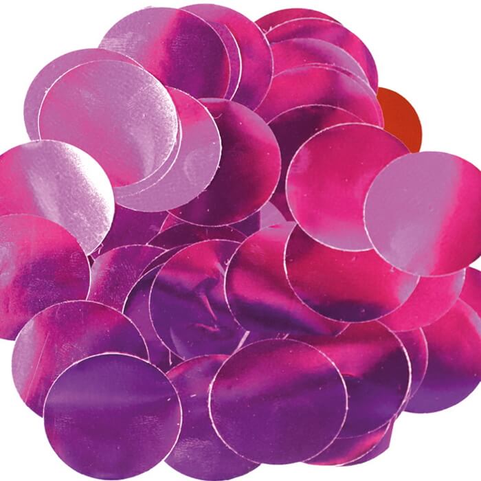 10mm Hot Pink Foil Confetti 50 grams | Party Save Smile