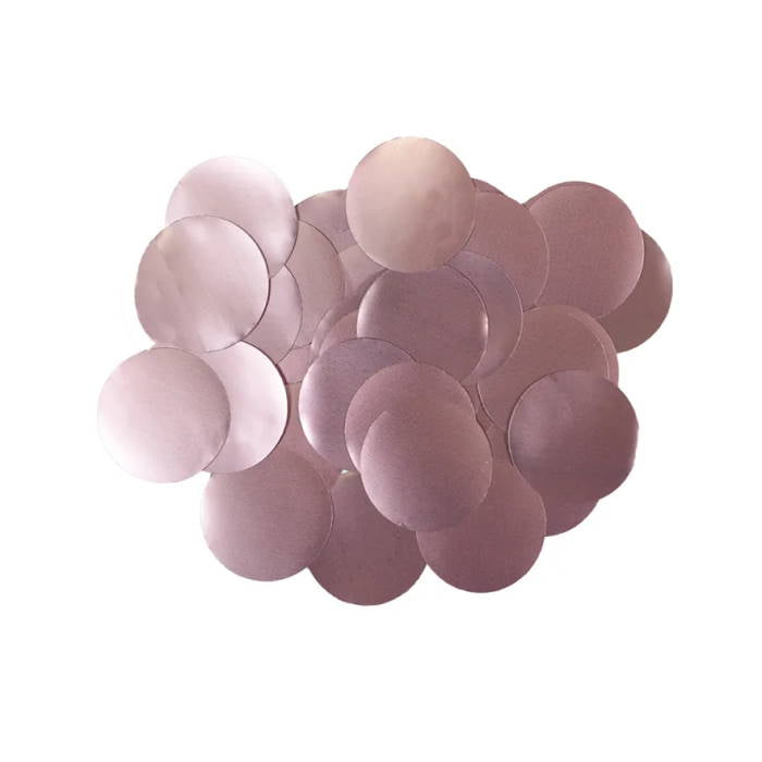 10mm Light Pink Metallic Confetti 50 grams | Party Save Smile