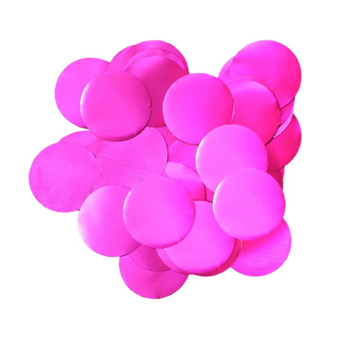 10mm Metallic Hot Pink Confetti 50 grams | Party Save Smile