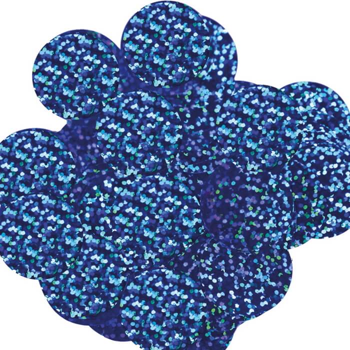 10mm Holographic Blue Confetti 50 grams | Party Save Smile
