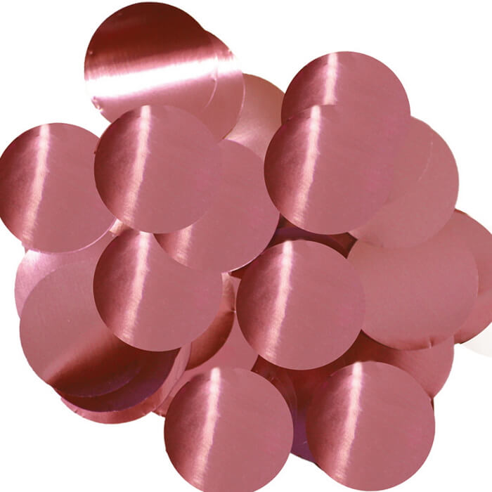 Metallic Light Pink Foil Confetti 25mm 50 grams | Party Save Smile