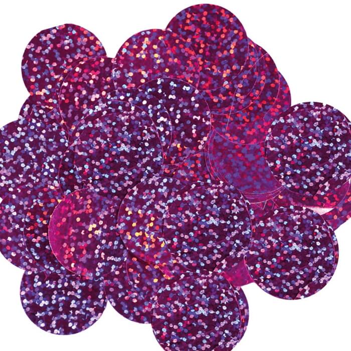 25mm Hot Pink Holographic Foil Confetti 50 Grams | Party Save Smile