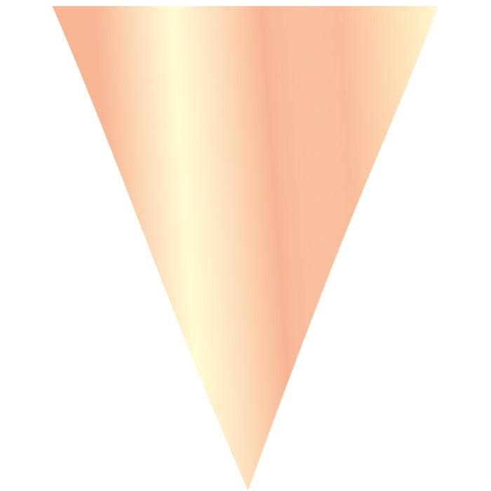 Metallic Rose Gold Bunting Flag Banner 10 metres | Party Save Smile