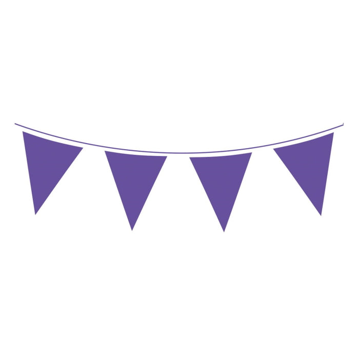 Purple Flag Banner Bunting 10 metres | Party Save Smile
