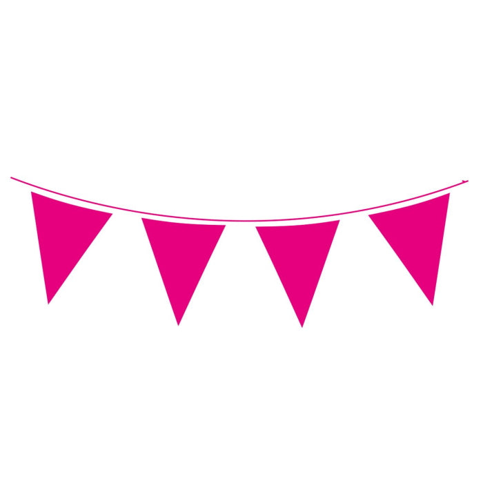 Hot Pink Bunting Flag Banner 10 metres | Party Save Smile