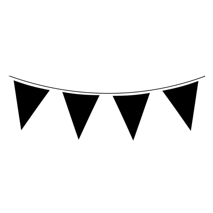 Black Bunting Flags Banner 10 metres | Party Save Smile