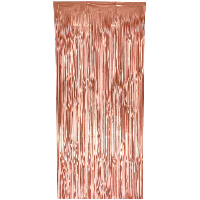 Metallic Rose Gold Foil Door Curtain 0.9m x 2.40m | Party Save Smile