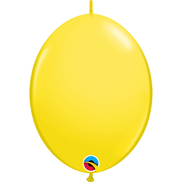 Quick Link Balloons - Yellow Qualatex 12 inch | Party Save Smile