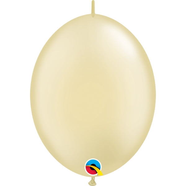 Pearl Ivory Quick Link Balloons Qualatex 12 inch | Party Save Smile