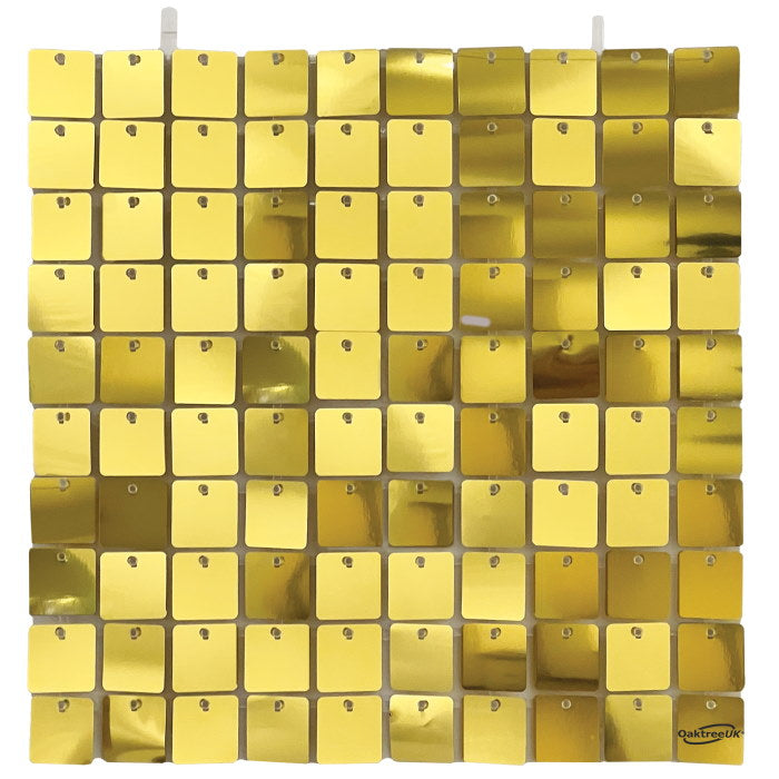 Light Gold Sequin Wall Panels 30 x 30cm | Party Save Smile