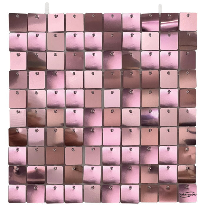 Rose Gold Sequin Wall Panels 30 x 30cm | Party Save Smile