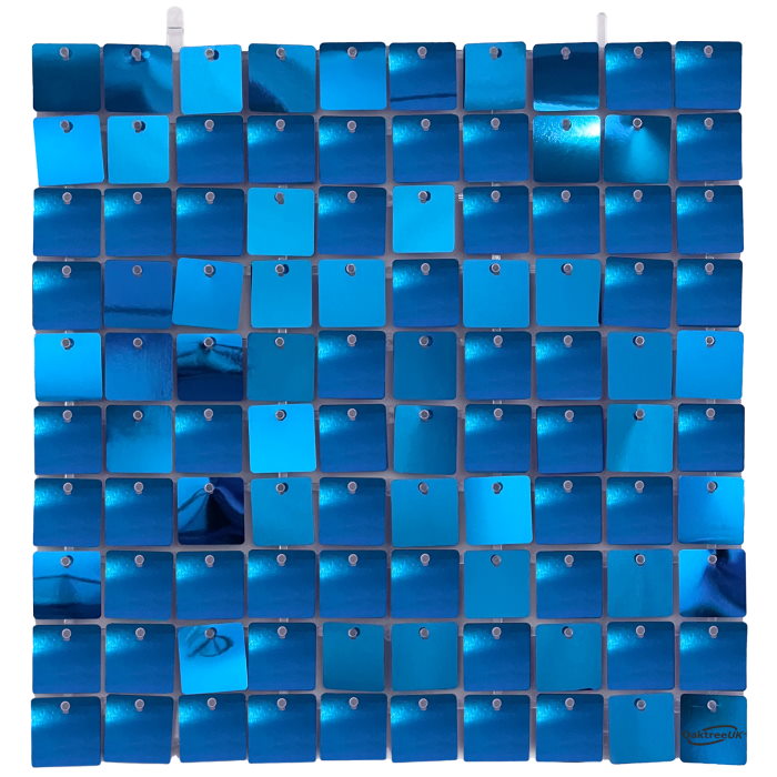 Light Blue Sequin Wall Panels 30 x 30cm | Party Save Smile