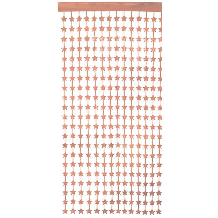 Rose Gold Star Doorway Curtain Decoration 1m x 2m | Party Save Smile