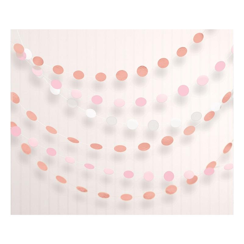 Blush Rose Gold Garland Decoration 2.1 Metres | Party Save Smile