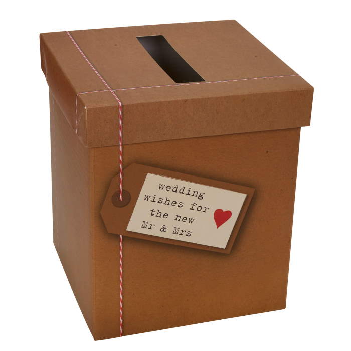 Rustic Wedding Post Box - Kraft | Party Save Smile