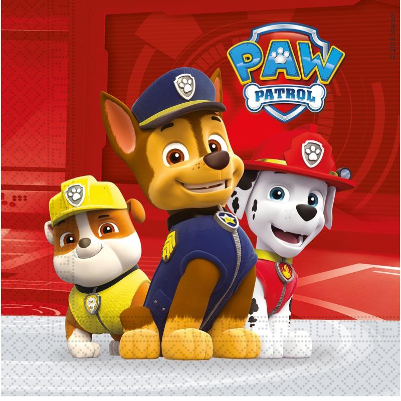 Red Paw Patrol Napkins Pack of 20 | Party Save Smile