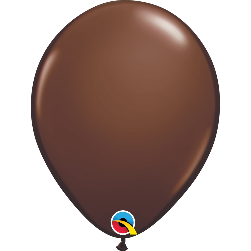 Chocolate Brown Latex Balloons 11 Inch Qualatex | Party Save Smile