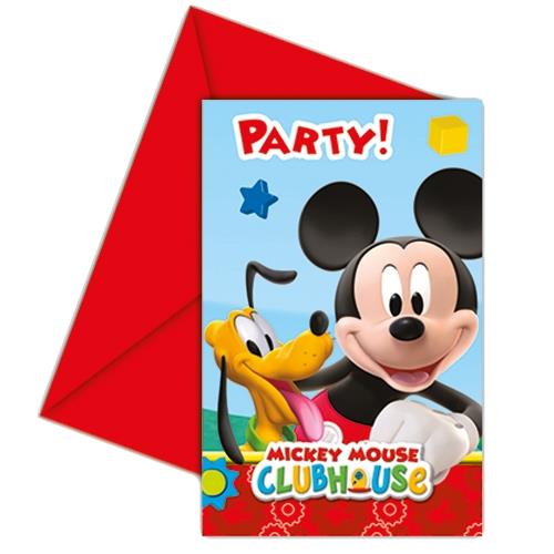 Mickey Mouse Playful Party Invitations Pack of 6 Invites | Party Save Smile