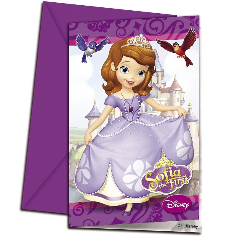 Sofia the First Party Invites with Envelopes Pack of 6 | Party Save Smile